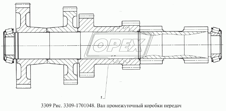 Вал промежуточный коробки передач